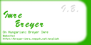 imre breyer business card